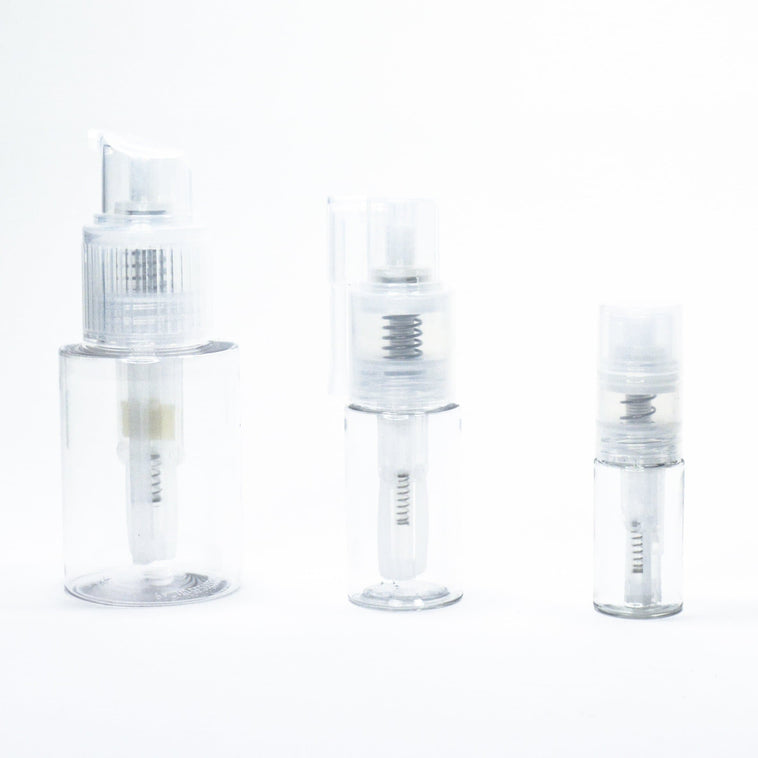 FINE MIST POWDER / GLITTER SPRAY BOTTLE, CLEAR 14ml FINE MIST POWDER / GLITTER SPRAY BOTTLE, CLEAR 14ml