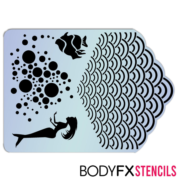 Mermaid Stencil Mermaid Stencil