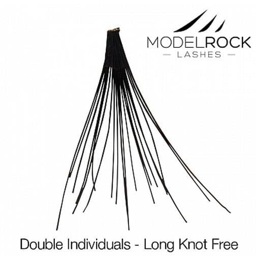 MODEL ROCK LASHES- INDIVIDUALS LONG KNOT FREE MODEL ROCK LASHES- INDIVIDUALS LONG KNOT FREE