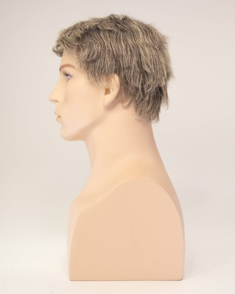 Light Grey With Dark Roots Short Synthetic Hair Wig