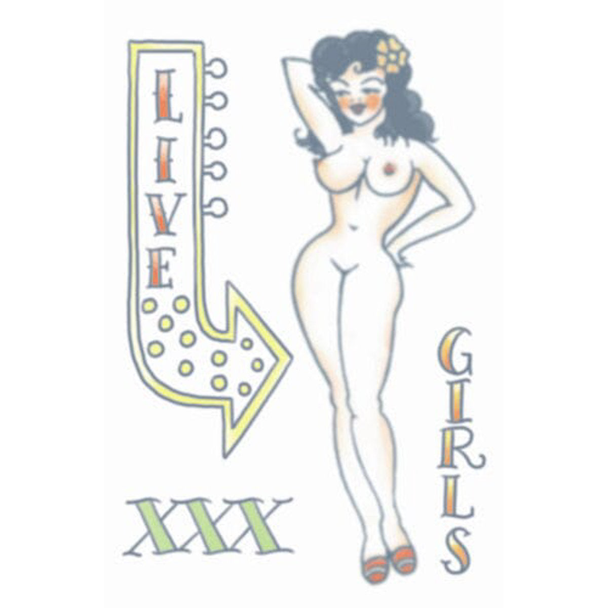 Temporary Tattoos- 1950's Pin Up Girl